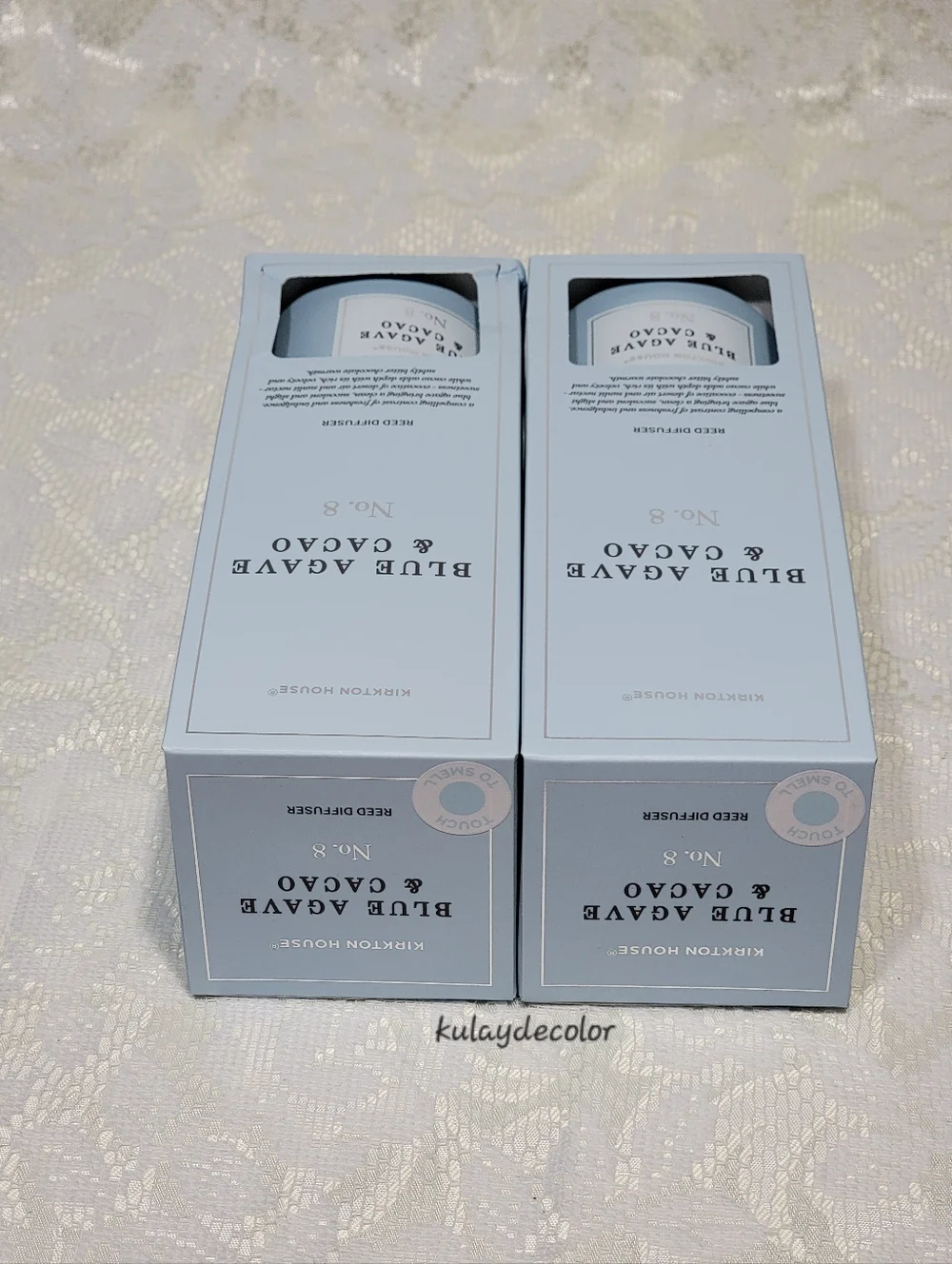 Set of 2 Kirkton House Blue Agave & Cacao No. 8 Reed Diffuser - 3.4 Fl oz.